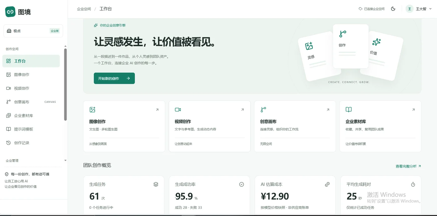 图境统一 AI 视觉工作台